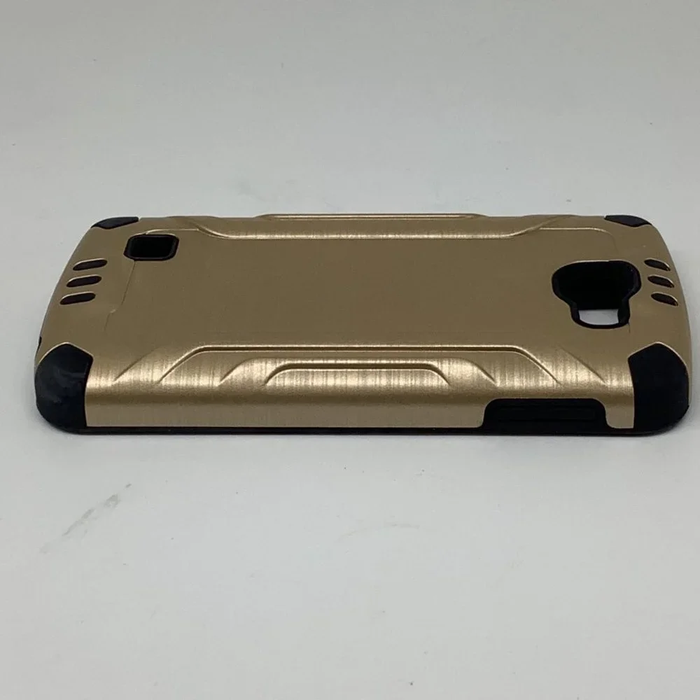 LG Spree‎ Optimus Zone 3 VS425 K4 Shockproof Slim Combat Brushed Phone Case Gold